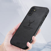 For Samsung Galaxy S25+ 5G Deer Head Cloth Skin All-inclusive Phone Case(White)