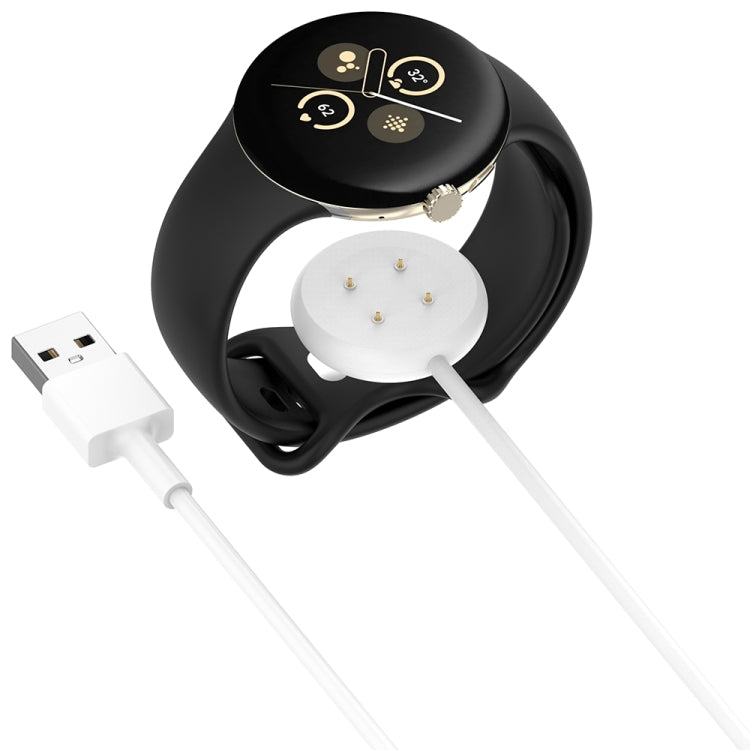 For Fitbit Ace LTE USB-A Interface Smart Watch Magnetic Charging Cable(White)