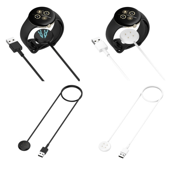 For Fitbit Ace LTE USB-A Interface Smart Watch Magnetic Charging Cable(Black)