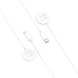 For Fitbit Ace LTE USB-C / Type-C Interface Smart Watch Magnetic Charging Cable(White) - Charger by PMC TechLife | Online Shopping South Africa | PMC TechLife | Buy Now Pay Later Mobicred