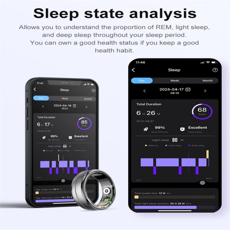 R06 SIZE 9 Smart Ring, Support Heart Rate / Blood Oxygen / Sleep Monitoring / Multiple Sports Modes(Gold) - free shipping - PMC TechLife - Order now!