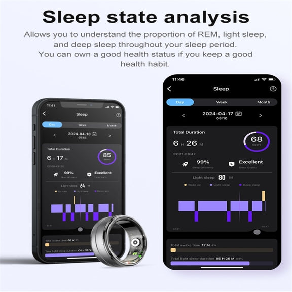 R06 SIZE 10 Smart Ring, Support Heart Rate / Blood Oxygen / Sleep Monitoring / Multiple Sports Modes(Black)