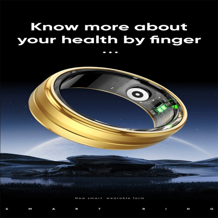 R06 SIZE 11 Smart Ring, Support Heart Rate / Blood Oxygen / Sleep Monitoring / Multiple Sports Modes(Gold)