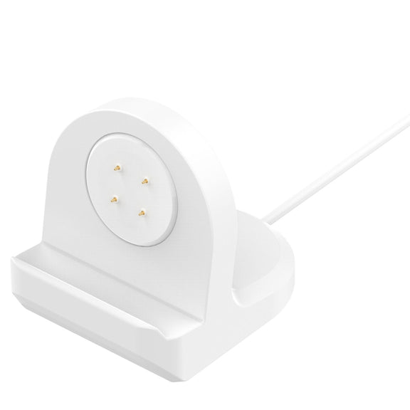 For Fitbit Ace LTE Smart Watch Silicone Charging Bracket with Charger(White)
