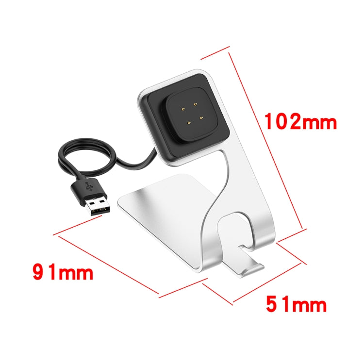 For  Fitbit Ace LTE Aluminum Alloy Metal Bracket Watch Charger, Length: 1.5m(Gray)