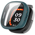 For Fitbit Ace LTE  PC + Tempered Glass Film Integrated Watch Protective Case(Pine Green) - Watch Cases by PMC TechLife | Online Shopping South Africa | PMC TechLife | Buy Now Pay Later Mobicred