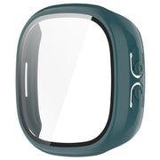 For Fitbit Ace LTE  PC + Tempered Glass Film Integrated Watch Protective Case(Pine Green)