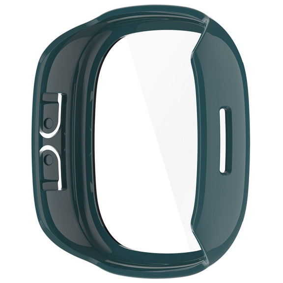 For Fitbit Ace LTE  PC + Tempered Glass Film Integrated Watch Protective Case(Pine Green)
