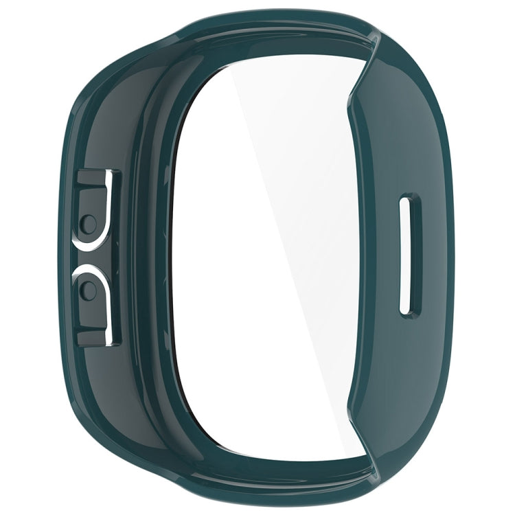 For Fitbit Ace LTE  PC + Tempered Glass Film Integrated Watch Protective Case(Pine Green)