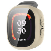For Fitbit Ace LTE  PC + Tempered Glass Film Integrated Watch Protective Case(Ivory White)