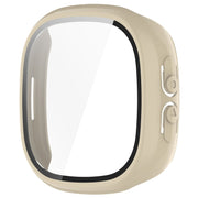 For Fitbit Ace LTE  PC + Tempered Glass Film Integrated Watch Protective Case(Ivory White)