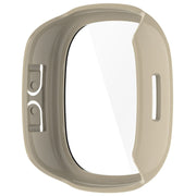 For Fitbit Ace LTE  PC + Tempered Glass Film Integrated Watch Protective Case(Ivory White)