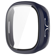 For Fitbit Ace LTE  PC + Tempered Glass Film Integrated Watch Protective Case(Ink Blue)