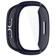 For Fitbit Ace LTE  PC + Tempered Glass Film Integrated Watch Protective Case(Ink Blue)