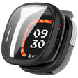 For Fitbit Ace LTE  PC + Tempered Glass Film Integrated Watch Protective Case(Black) - Watch Cases by PMC TechLife | Online Shopping South Africa | PMC TechLife | Buy Now Pay Later Mobicred