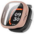 For Fitbit Ace LTE  PC + Tempered Glass Film Integrated Watch Protective Case(Sakura Pink) - Watch Cases by PMC TechLife | Online Shopping South Africa | PMC TechLife | Buy Now Pay Later Mobicred