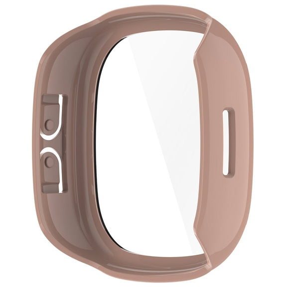 For Fitbit Ace LTE  PC + Tempered Glass Film Integrated Watch Protective Case(Sakura Pink)