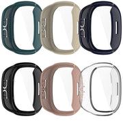 For Fitbit Ace LTE  PC + Tempered Glass Film Integrated Watch Protective Case(Ivory White)