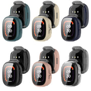 For Fitbit Ace LTE  PC + Tempered Glass Film Integrated Watch Protective Case(Transparent White)