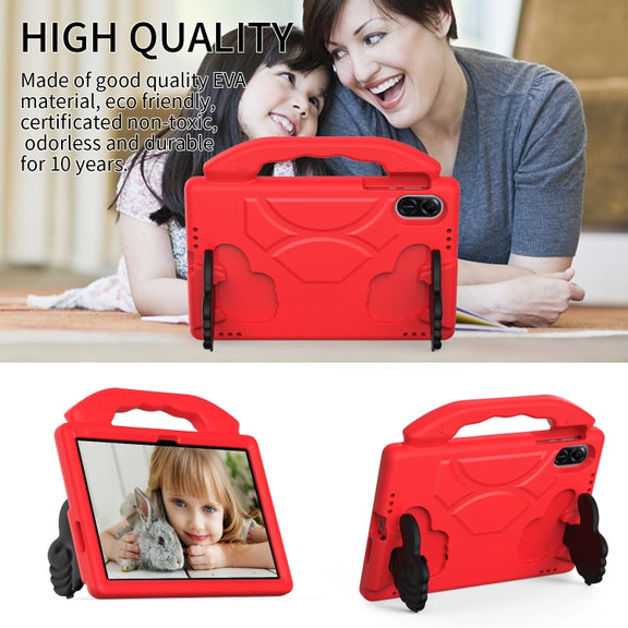 For Honor Pad X9 Children EVA Shockproof Tablet Case with Thumb Bracket(Red)