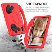For Honor Pad X9 Children EVA Shockproof Tablet Case with Thumb Bracket(Red)