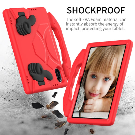 For Honor Pad X9 Children EVA Shockproof Tablet Case with Thumb Bracket(Red)