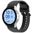 For Samsung Galaxy Watch FE 40mm Solid Color Silver Buckle Quick Release Silicone Watch Band(Black) - free shipping - PMC TechLife - Order now!