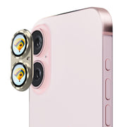 For iPhone 16 / 16 Plus ENKAY Anti-reflection Camera Lens Aluminium Alloy Tempered Glass Film(Yellow)