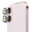 For iPhone 16 / 16 Plus ENKAY Anti-reflection Camera Lens Aluminium Alloy Tempered Glass Film(Silver) - iPhone 16 Plus Tempered Glass by ENKAY | Online Shopping South Africa | PMC TechLife | Buy Now Pay Later Mobicred
