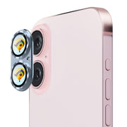 For iPhone 16 / 16 Plus ENKAY Anti-reflection Camera Lens Aluminium Alloy Tempered Glass Film(Light Blue)