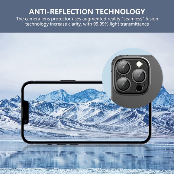 For iPhone 16 / 16 Plus ENKAY Anti-reflection Camera Lens Aluminium Alloy Tempered Glass Film(Yellow)