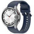 For Samsung Galaxy Watch 6 Classic 47mm Solid Color Silver Buckle Quick Release Silicone Watch Band(Midnight Blue) - free shipping - PMC TechLife - Order now!