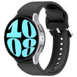 For Samsung Galaxy Watch 6 40mm Solid Color Silver Buckle Quick Release Silicone Watch Band(Black) - free shipping - PMC TechLife - Order now!