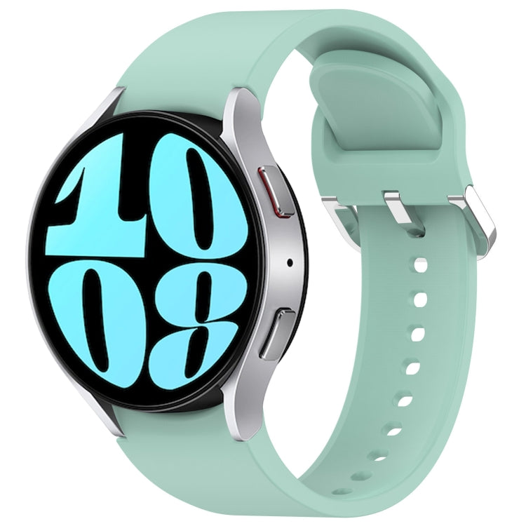 For Samsung Galaxy Watch 6 40mm Solid Color Silver Buckle Quick Release Silicone Watch Band(Teal) - free shipping - PMC TechLife - Order now!