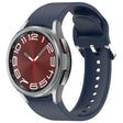 For Samsung Galaxy Watch 6 Classic 43mm Solid Color Silver Buckle Quick Release Silicone Watch Band(Midnight Blue) - free shipping - PMC TechLife - Order now!