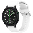 For Samsung Galaxy watch 5 Pro Golf Edition Solid Color Silver Buckle Quick Release Silicone Watch Band(White) - free shipping - PMC TechLife - Order now!