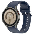 For Samsung Galaxy Watch 5 Pro  45mm Solid Color Silver Buckle Quick Release Silicone Watch Band(Midnight Blue) - free shipping - PMC TechLife - Order now!