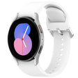 For Samsung Galaxy Watch 5  40mm Solid Color Silver Buckle Quick Release Silicone Watch Band(White) - free shipping - PMC TechLife - Order now!