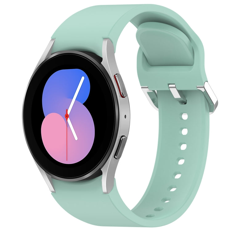 For Samsung Galaxy Watch 5  40mm Solid Color Silver Buckle Quick Release Silicone Watch Band(Teal) - free shipping - PMC TechLife - Order now!