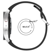 For Samsung Galaxy Watch FE 40mm Solid Color Silver Buckle Quick Release Silicone Watch Band(White)