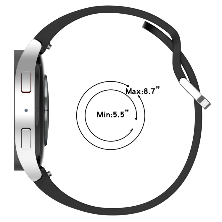 For Samsung Galaxy Watch FE 40mm Solid Color Silver Buckle Quick Release Silicone Watch Band(White)