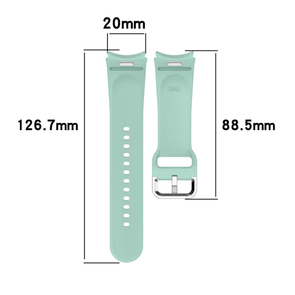 For Samsung Galaxy Watch 5 Pro  45mm Solid Color Silver Buckle Quick Release Silicone Watch Band(Wine Red)