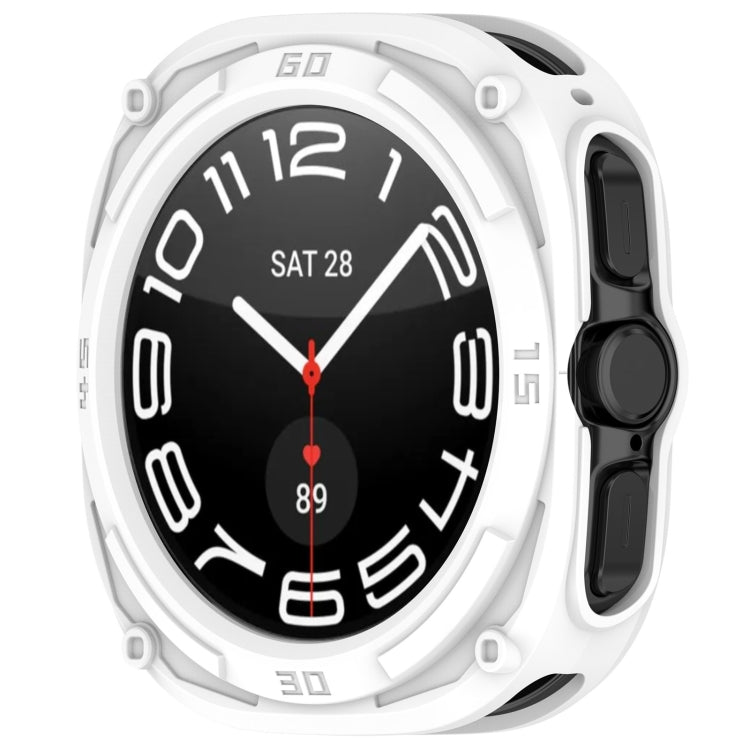 For Samsung Galaxy Watch Ultra 47mm Armored TPU Watch Protective Case(White)