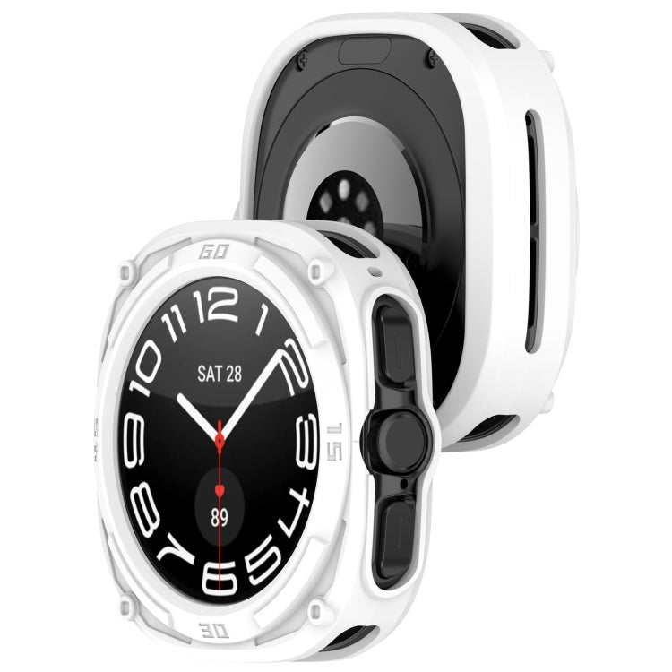 For Samsung Galaxy Watch Ultra 47mm Armored TPU Watch Protective Case(White)