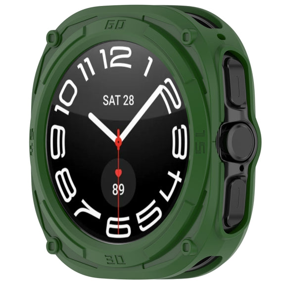 For Samsung Galaxy Watch Ultra 47mm Armored TPU Watch Protective Case(Green)