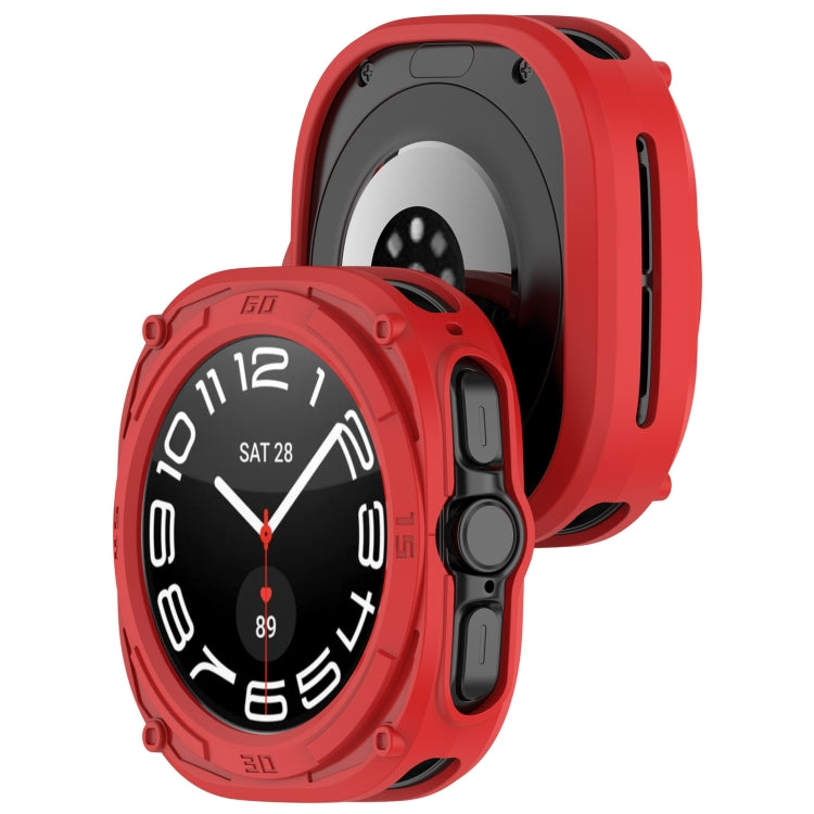 For Samsung Galaxy Watch Ultra 47mm Armored TPU Watch Protective Case(Red) - free shipping - PMC Jewellery - Order now!