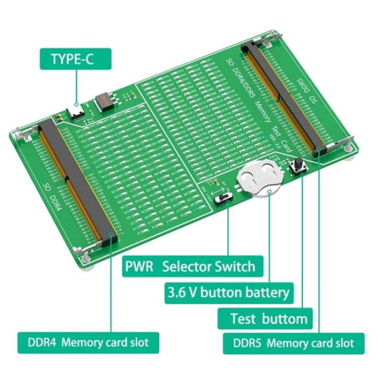 YNS-03 DDR4 / DDR5 2-in-1 Memory Tester Memory Test Card Notebook Memory Stick Tester - RAMs by PMC Jewellery | Online Shopping South Africa | PMC Jewellery | Buy Now Pay Later Mobicred