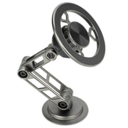 G188 Aluminum Alloy Adjustable Cellphone Stand Car Dashboard Magnetic Phone Holder(Grey)