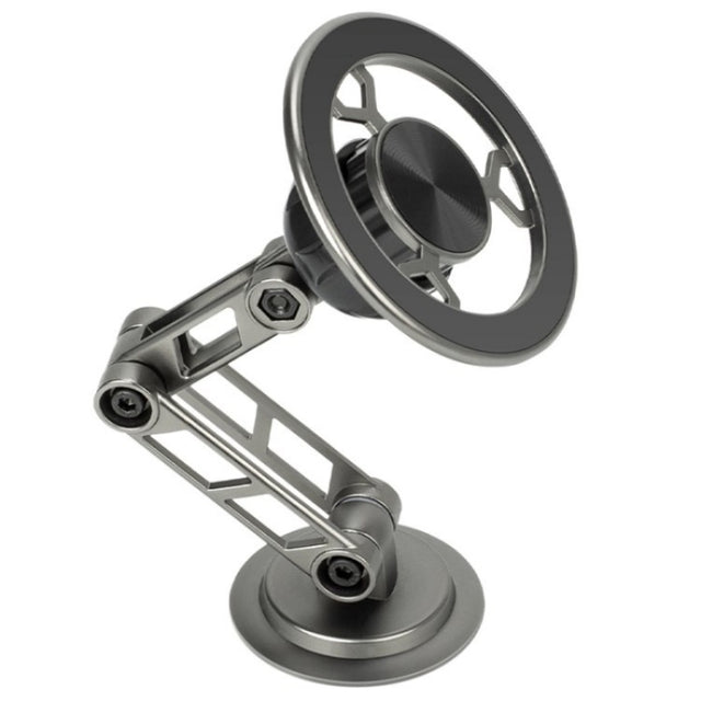 G188 Aluminum Alloy Adjustable Cellphone Stand Car Dashboard Magnetic Phone Holder(Grey)