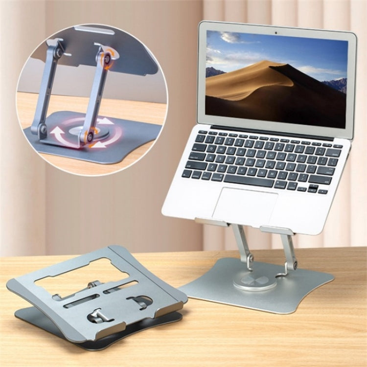 G69 Heat Dissipation Rotatable Notebook Desktop Stand Aluminum Alloy Foldable Laptop Bracket(Grey)
